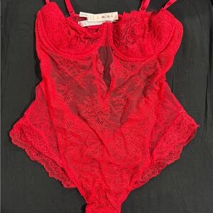 Red Lace Bodysuit